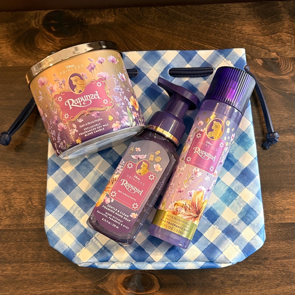 BBW Limited Edition Rapunzel Gift Set w/ Bag - NEW (Soap, Mist, Bag ONLY)